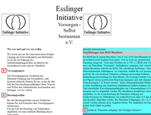 Tablet Screenshot of esslinger-initiative.de
